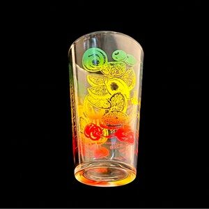 Vintage Mr Bartender Colorful Cocktail Recipe Glass